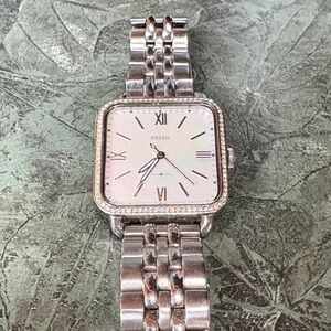 Fossil Women's Silver Watch with Roman Numerals